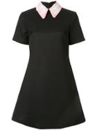 Macgraw Falcon Contrasting Collar Dress - Black