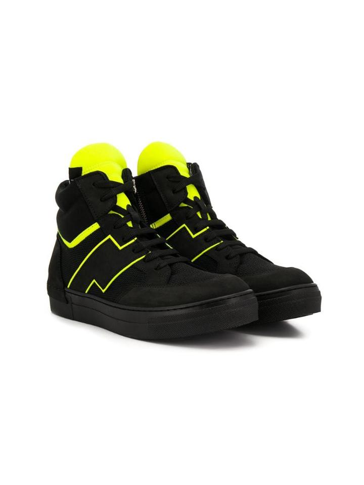 Cinzia Araia Kids Teen High Top Sneakers - Black