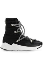 Grey Mer Contrasting Lace-up Boots - Black