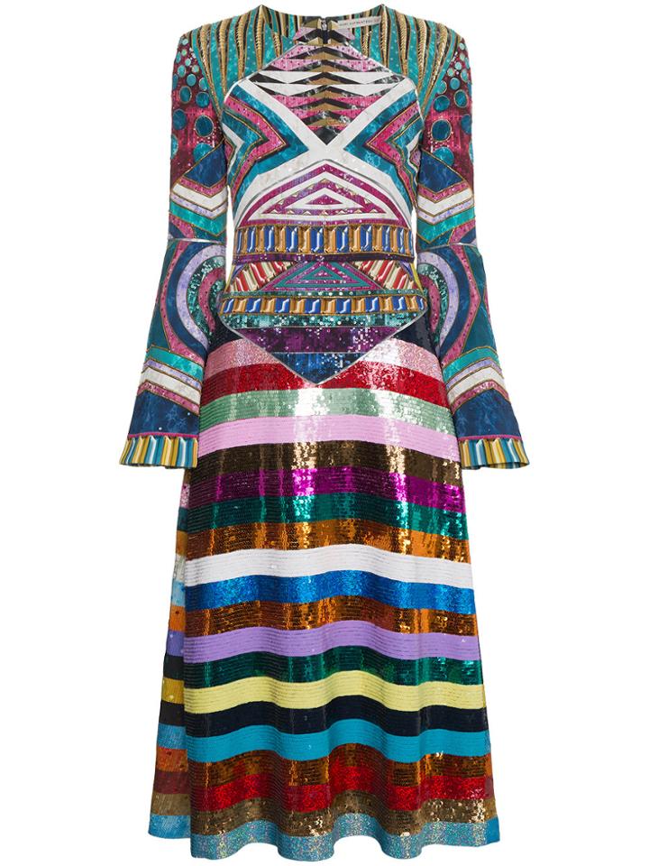 Mary Katrantzou Lark Sequin Embellished Dress - Multicolour