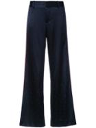 Derek Lam 10 Crosby - Pyjama Palazzo Pants - Women - Silk/elastodiene - 8, Blue, Silk/elastodiene