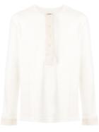 Kent & Curwen Buttoned Long Sleeved T-shirt - White