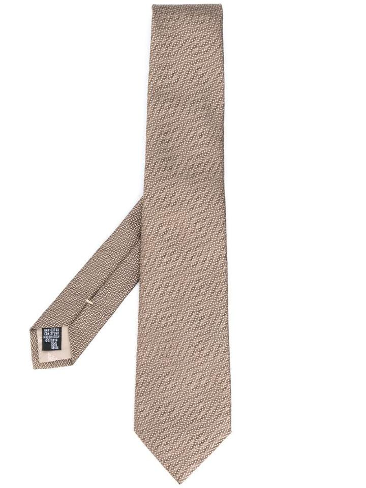 Emporio Armani Twill Tie - Neutrals