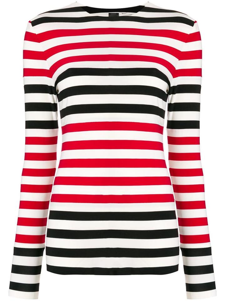 Norma Kamali Striped Sweatshirt - White