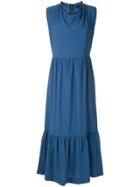 Olympiah Laurier Ruched Maxi Dress - Blue