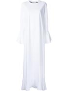 Goen.j Ruffled Maxi Dress, Women's, Size: Medium, White, Cotton/modal