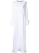 Goen.j Ruffled Maxi Dress, Women's, Size: Medium, White, Cotton/modal