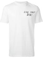 Mcq Alexander Mcqueen Live Fast Die! T-shirt, Men's, Size: Medium, White, Cotton