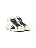 Crime London Kids Teen Lace-up High-top Sneakers - White