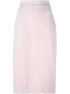 Msgm Pencil Skirt, Women's, Size: 44, Pink/purple, Cotton/polyamide/spandex/elastane/spandex/elastane