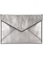 Rebecca Minkoff - Envelope Clutch - Women - Leather/polyester - One Size, Women's, Grey, Leather/polyester