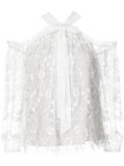 Needle & Thread - Embroidered Lace Blouse - Women - Nylon/polyester - 6, White, Nylon/polyester