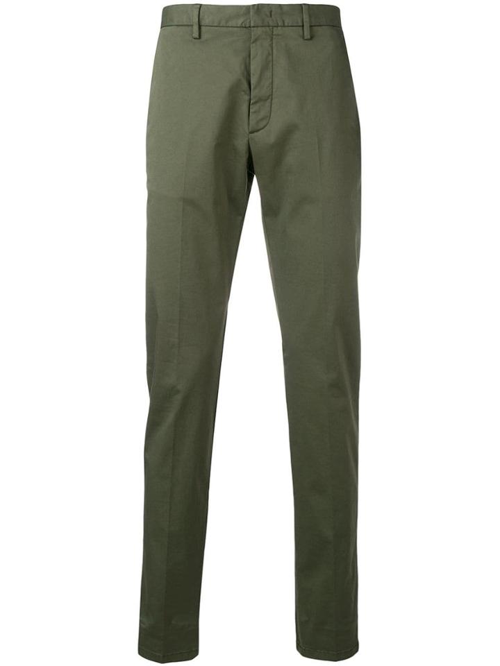 Z Zegna Slim-fit Tailored Trousers - Green