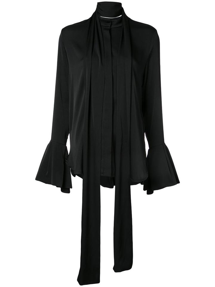 Ellery - Scarf-neck Blouse - Women - Silk/polyurethane - 12, Black, Silk/polyurethane