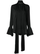Ellery - Scarf-neck Blouse - Women - Silk/polyurethane - 12, Black, Silk/polyurethane