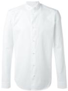 Maison Margiela Band Collar Shirt, Men's, Size: 42, White, Cotton