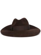 Borsalino Wide Brim Hat, Men's, Size: Small, Brown, Rabbit Fur Felt