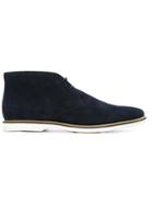 Hogan Rubber Sole Desert Boots, Men's, Size: 9, Blue, Rubber/suede/leather