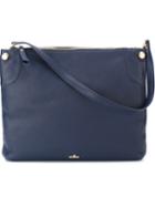 Hogan Top Zip Shoulder Bag, Women's, Blue, Leather