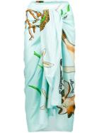 Loewe X Paula`s Ibiza Mermaid Print Sarong - Blue