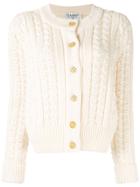 Chanel Pre-owned Cc Cable Knit Cardigan - White