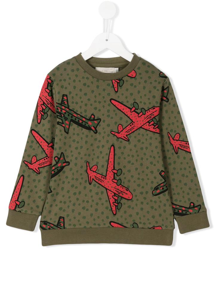 Stella Mccartney Kids Plane Print Sweatshirt, Boy's, Size: 8 Yrs, Green