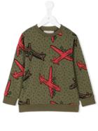 Stella Mccartney Kids Plane Print Sweatshirt, Boy's, Size: 8 Yrs, Green