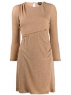 Just Cavalli Asymmetric Waist Dress - Brown