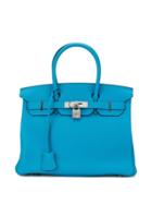Hermès Pre-owned Birkin 30 Clemence Hand Bag - Blue