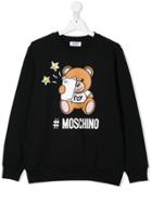 Moschino Kids Toy Phone Print Sweatshirt - Black