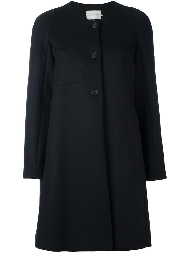L'autre Chose Single Breasted Collarless Coat