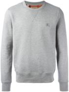 Burberry Logo Embroidery Sweatshirt, Men's, Size: Xs, Grey, Cotton/polyester