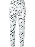Andrea Marques - Printed Slim Fit Trousers - Women - Cotton/spandex/elastane - 36, Black, Cotton/spandex/elastane