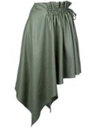 Adeam Draped Asymmetric Midi Skirt - Green