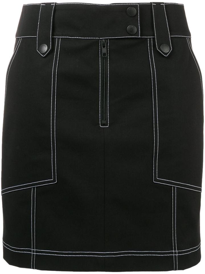 Kenzo Contrast Stitch Mini Skirt - Black