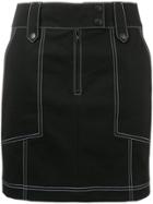 Kenzo Contrast Stitch Mini Skirt - Black