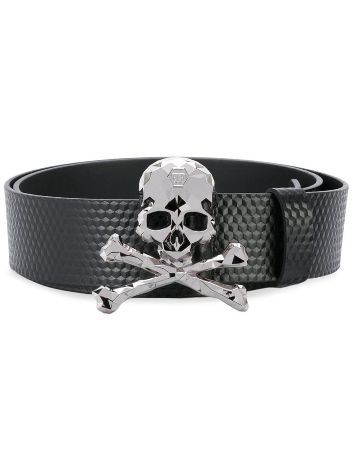 Philipp Plein - 'street Of Dreams' Belt - Men - Calf Leather - 115, Black, Calf Leather