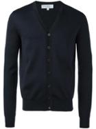 Salvatore Ferragamo Gancini Pattern Knit Cardigan, Men's, Size: Large, Grey, Virgin Wool/silk