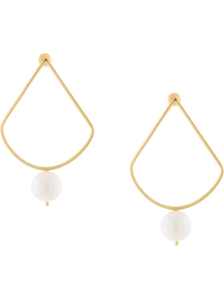 Le Chic Radical Orphea Pearl-embellished Earrings - Gold