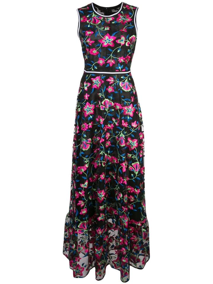 Cynthia Rowley Lorelei Embroidered Floral Dress - Black