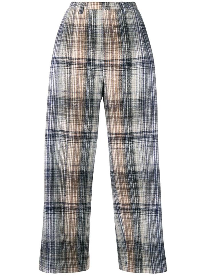 Stephan Schneider Checked Loose Trousers - Grey