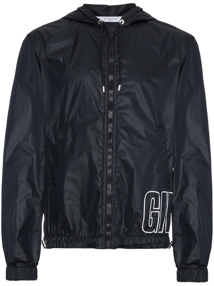 Givenchy Large Logo Hooded Jacket - Black