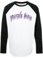 Palm Angels Purple Haze Print Sweatshirt, Men's, Size: Large, White, Cotton