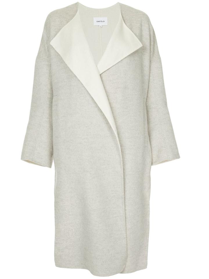 Enföld Oversized Side Slit Coat - Grey