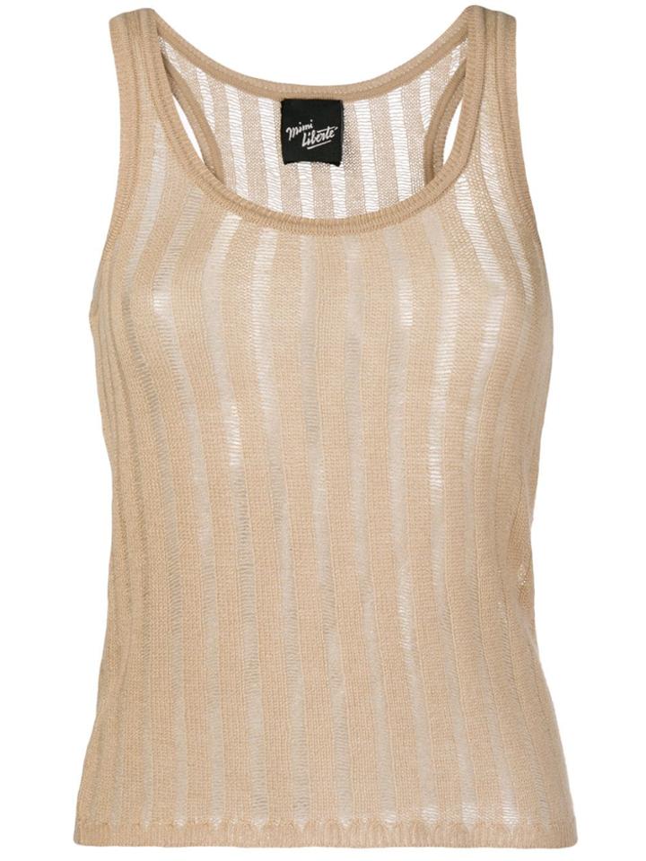 Michel Klein Sleeveless Knit Top - Neutrals