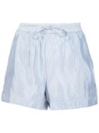 T By Alexander Wang Striped Shorts, Women's, Size: 0, Blue, Viscose