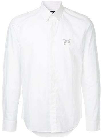Roar Gun Print Shirt - White