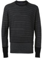 Lanvin Contrast Stripe Sweater, Men's, Size: Small, Black, Merino