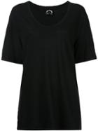 The Upside - Scoop-neck Logo T-shirt - Women - Cotton - S, Black