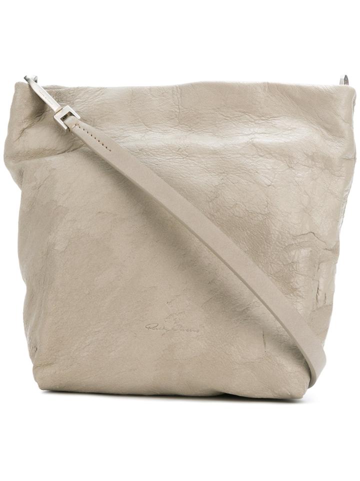 Rick Owens Worn Leather Tote-style Bag - Nude & Neutrals